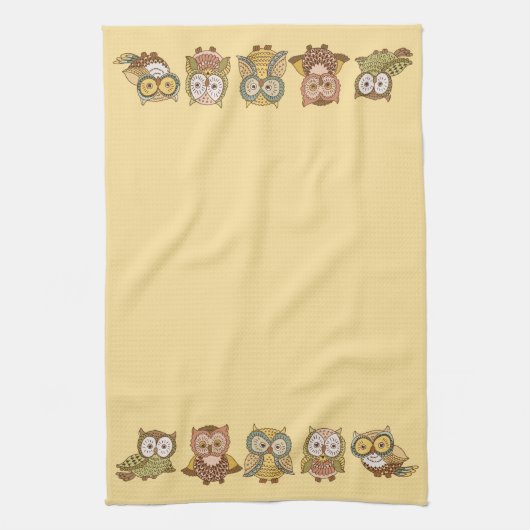 Sketchy Owis Geschirrtuch (Vertikal)