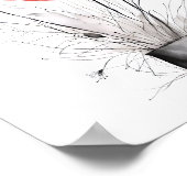 Sketchy Poppy Art Poster (Ecke)