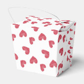 Sketchy Red Heart Gastgeschenk Hochzeit Box Geschenkschachtel (Rückseite)