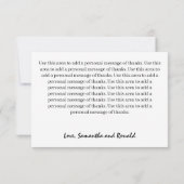 Sketchy Red Heart Wedding Dankeschön Card Dankeskarte (Rückseite)