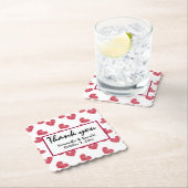 Sketchy Red Heart Wedding Untersetzer (Vor Ort)