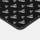 Sketchy Sailboat Pattern Schreibtischunterlage (Ecke)