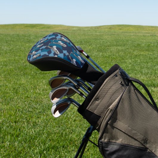 Sketchy Saxophon Gray Pattern Golf Headcover (In SItu)