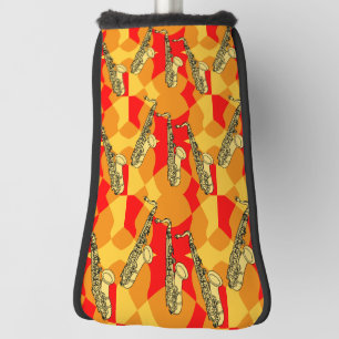 Sketchy Saxophon Gray Pattern Golf Headcover
