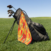 Sketchy Saxophon Gray Pattern Golfhandtuch (Gras)