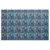 Sketchy Saxophone Pattern Blues Stoff (Fat Quarter (45,7 x 55,9 cm))