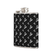 Sketchy Segelbootmuster Flachmann (Links)