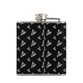 Sketchy Segelbootmuster Flachmann (Rückseite)