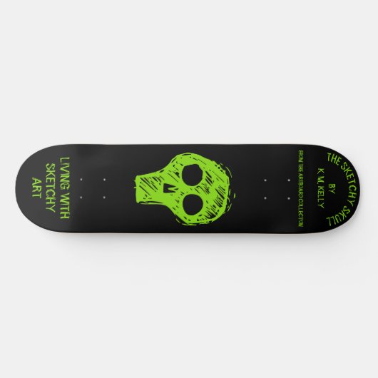 SKETCHY SKULL - Skateboard (Horizontal)