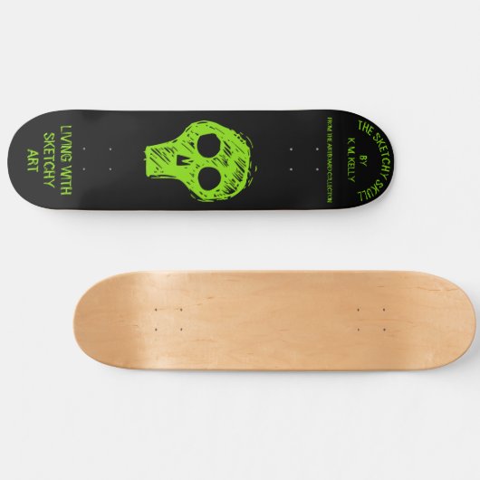 SKETCHY SKULL - Skateboard (Horizontal)