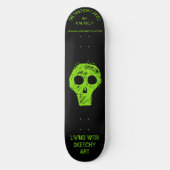 SKETCHY SKULL - Skateboard (Vorderseite)