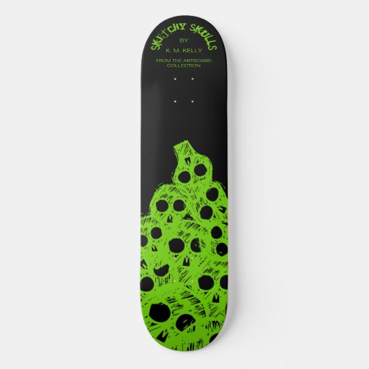 SKETCHY SKULL - Skateboard (Vorderseite)