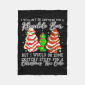 Sketchy Stuff für einige Weihnachtsbaumkuchen Debb Fleecedecke (Vorderseite)