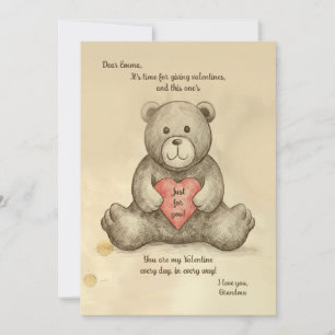 Sketchy Teddy Bear Card Einladung