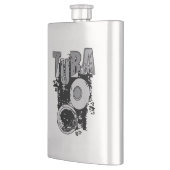 Sketchy Tuba und Text Flachmann (Links)