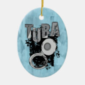 Sketchy Tuba und Text Keramik Ornament (Vorne)
