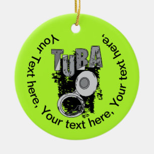 Sketchy Tuba und Text Keramik Ornament
