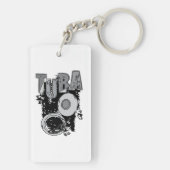 Sketchy Tuba und Text Schlüsselanhänger (Rückseite)