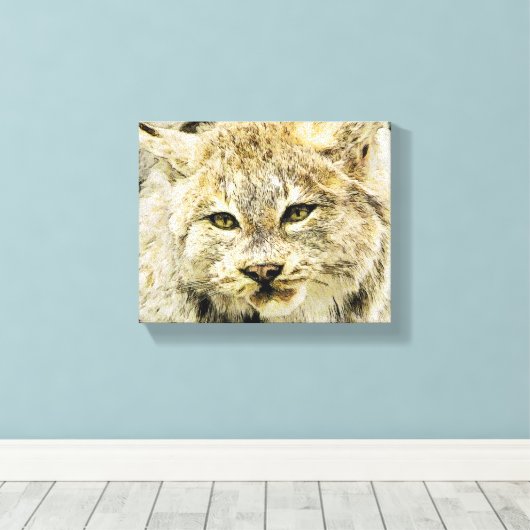 Sketchy Wildcat Leinwanddruck (Insitu (Holzboden))