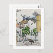 Skethchbook pages. Málaga. Markers Postkarte (Vorne/Hinten)