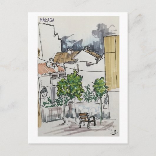 Skethchbook pages. Málaga. Markers Postkarte (Vorderseite)