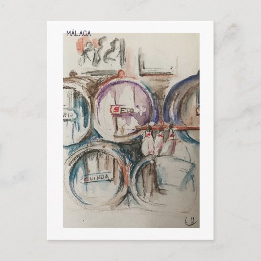 Skethchbook-Seiten. Málaga. Casa Guardia Postkarte (Vorderseite)