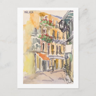 Skethchbook-Seiten. Málaga m33 Postkarte