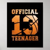 Sketll 13th Birthday Official Teenager Boy 13 Year Poster (Vorne)