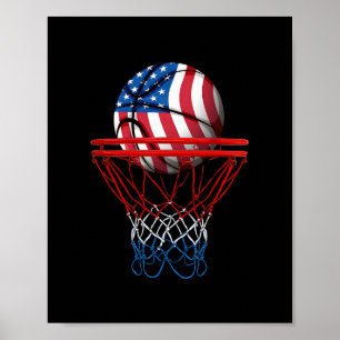 Sketll Amerikanisch Patriotischer 4. Juli US-Flagg Poster
