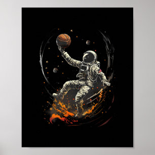 Sketll Astronaut Sketll Reifen Sketll Spieler Poster