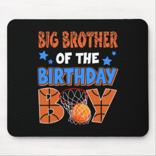 Sketll Big Brother of the Birthday Boy Family Matc Mousepad