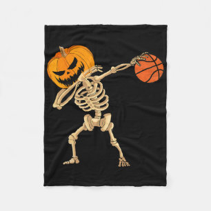 Sketll Dabbing Skelett Men Boys Halloween Sketch Fleecedecke
