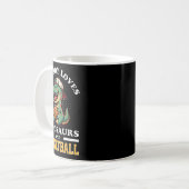 Sketll Dinosaur T Rex Spieler Männer Kinder Jungen Kaffeetasse (Vorderseite Links)