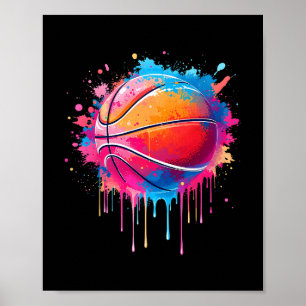 Sketll Drip Splash Jungen Tie Dye Farbige Sketll T Poster