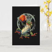 Sketll Frog Toad Slam Dunk Artwork Sketll Hoop  Karte (Gelbe Blume)