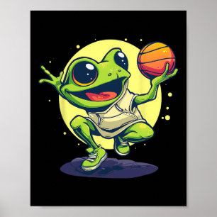 Sketll Frosch Kröte Sketll Spieler Tier Kunst Zeic Poster