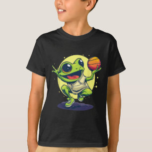 Sketll Frosch Kröte Sketll Spieler Tier Kunst Zeic T-Shirt