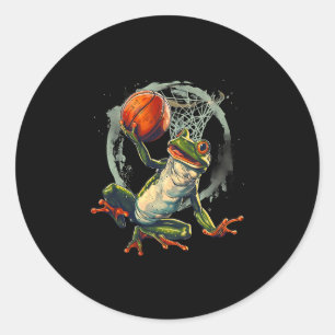 Sketll Frosch Kröte Slam Dunk Kunstwerk Sketll Kor Runder Aufkleber