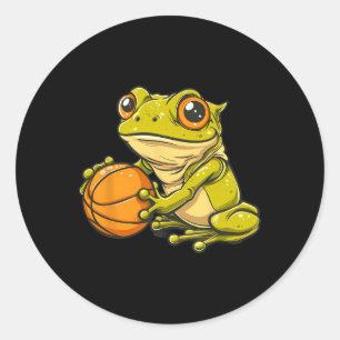 Sketll Frosch Kröte Zeichnung Sketll Spieler Tier  Runder Aufkleber
