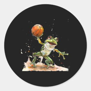 Sketll Frosch Wasserfarbe Kröte Kunstwerk Sketll L Runder Aufkleber