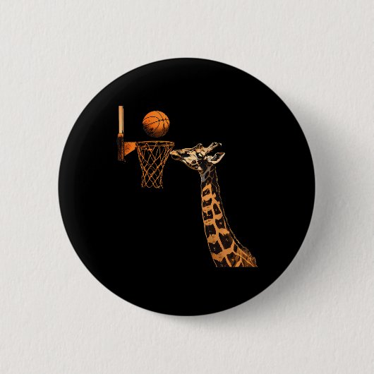 Sketll Giraffe Slam Dunk Sketch Lover Art Art Button (Vorderseite)
