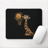 Sketll Giraffe Slam Dunk Sketll Player Art Mousepad (Mit Mouse)