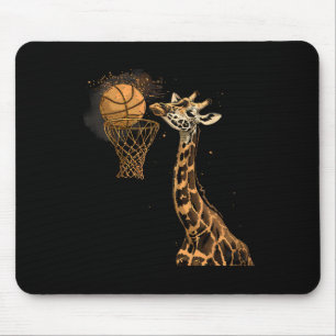 Sketll Giraffe Slam Dunk Sketll Player Art Mousepad