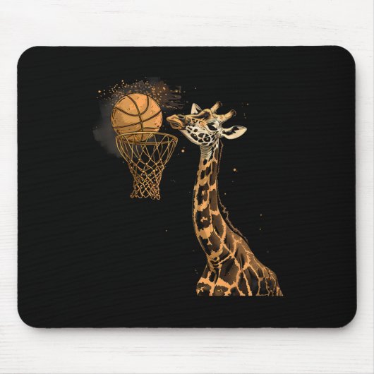 Sketll Giraffe Slam Dunk Sketll Player Art Mousepad (Vorne)