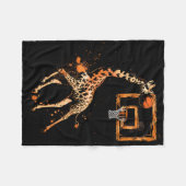 Sketll Giraffe Slam Dunk Zeichnend Sketch Lover Fleecedecke (Vorderseite (Horizontal))