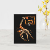 Sketll Giraffe Slam Dunk Zeichnend Sketch Lover Karte (Gelbe Blume)