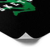 Sketll Green Team Spieler Varsity Text Poster (Ecke)