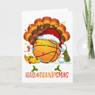 Sketll Halloween und frohe Weihnachtsfeier Halloth Karte