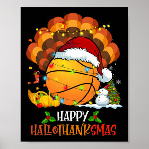 Sketll Halloween und frohe Weihnachtsfeier Halloth Poster