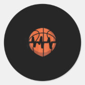 Sketll Heartbeat Pulse Design Runder Aufkleber (Vorderseite)